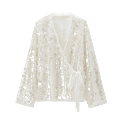 Sequin Kimono Jacket Coat for Women as picture