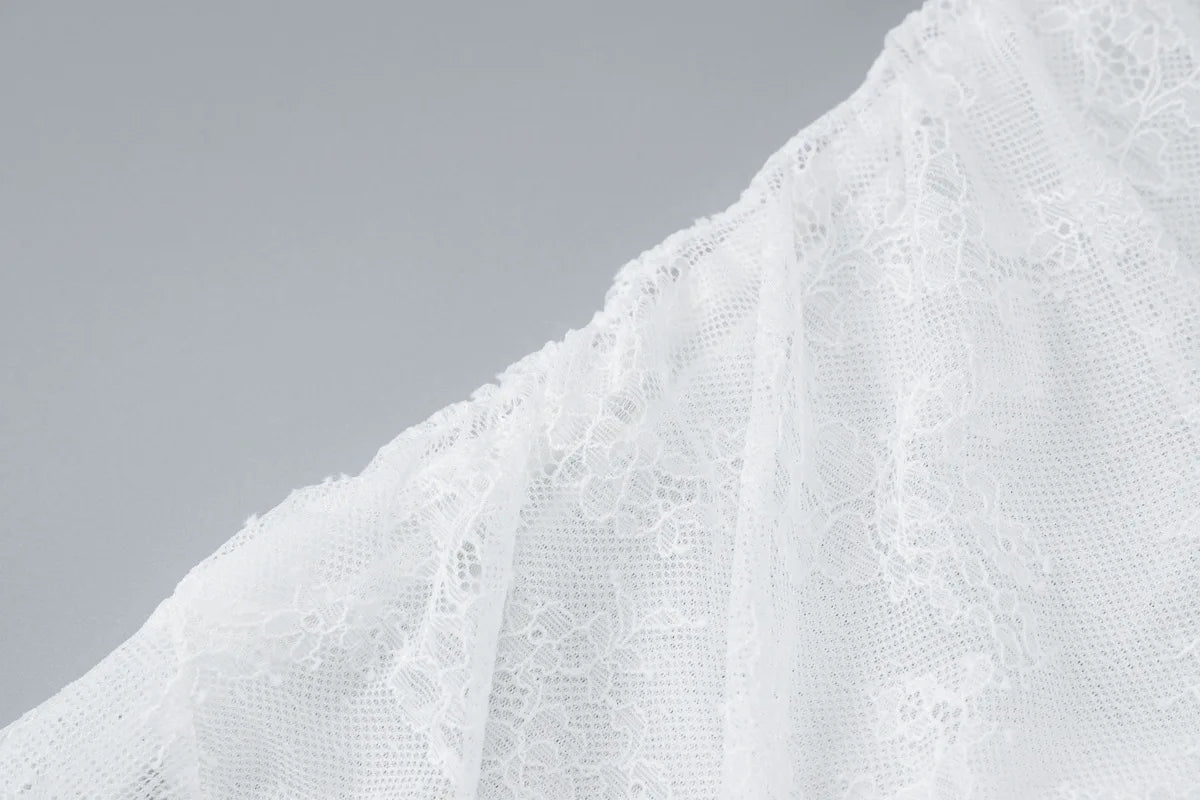 White Lace Midi Dress