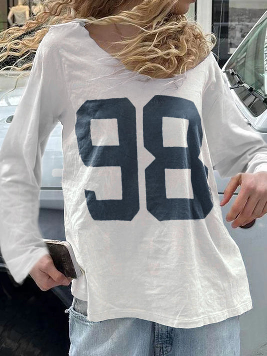 Looe Tee Shirt V-neck Long Sleeve Top