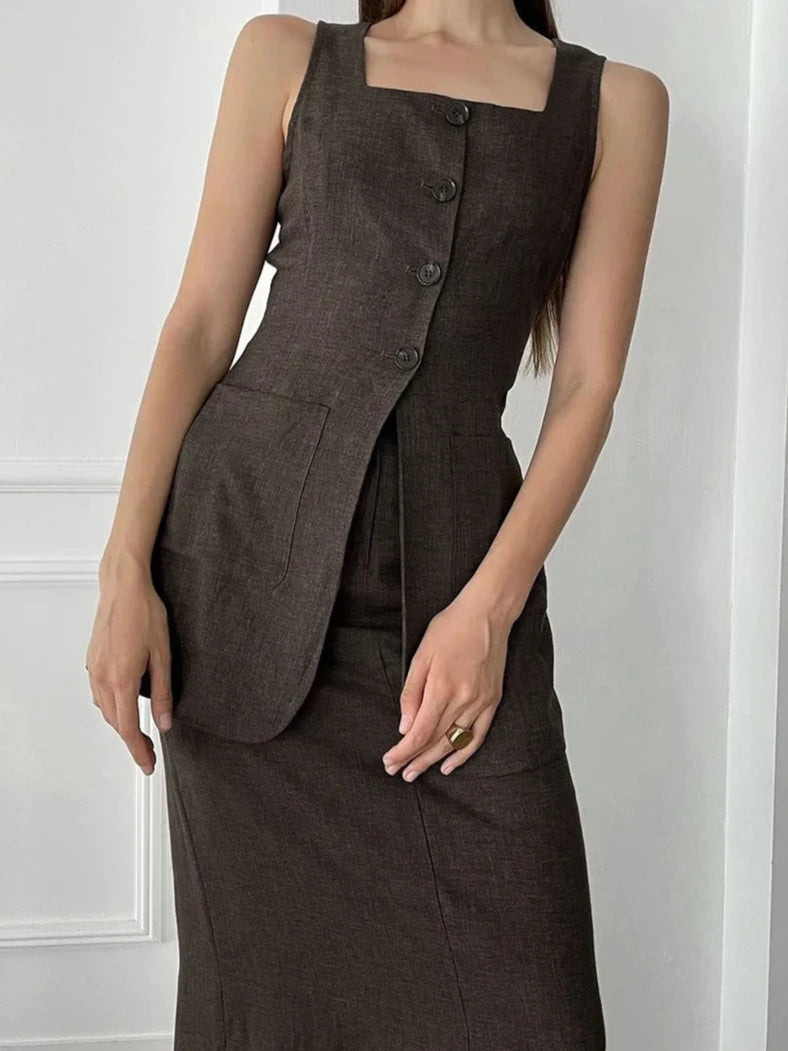 Slim Cotton Two Piece Set