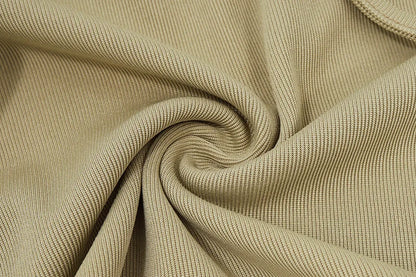 Khaki Backless Sleeveless Halter Tank Top