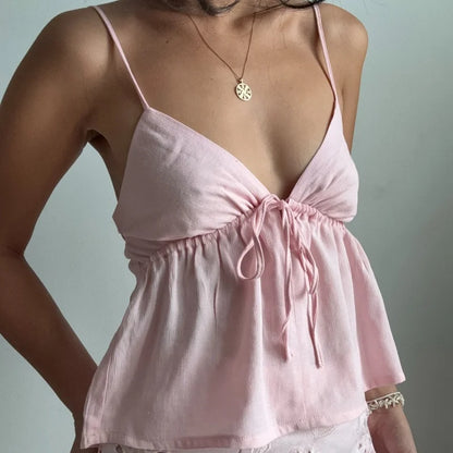 Off Shoulder V-Neck Backless Top