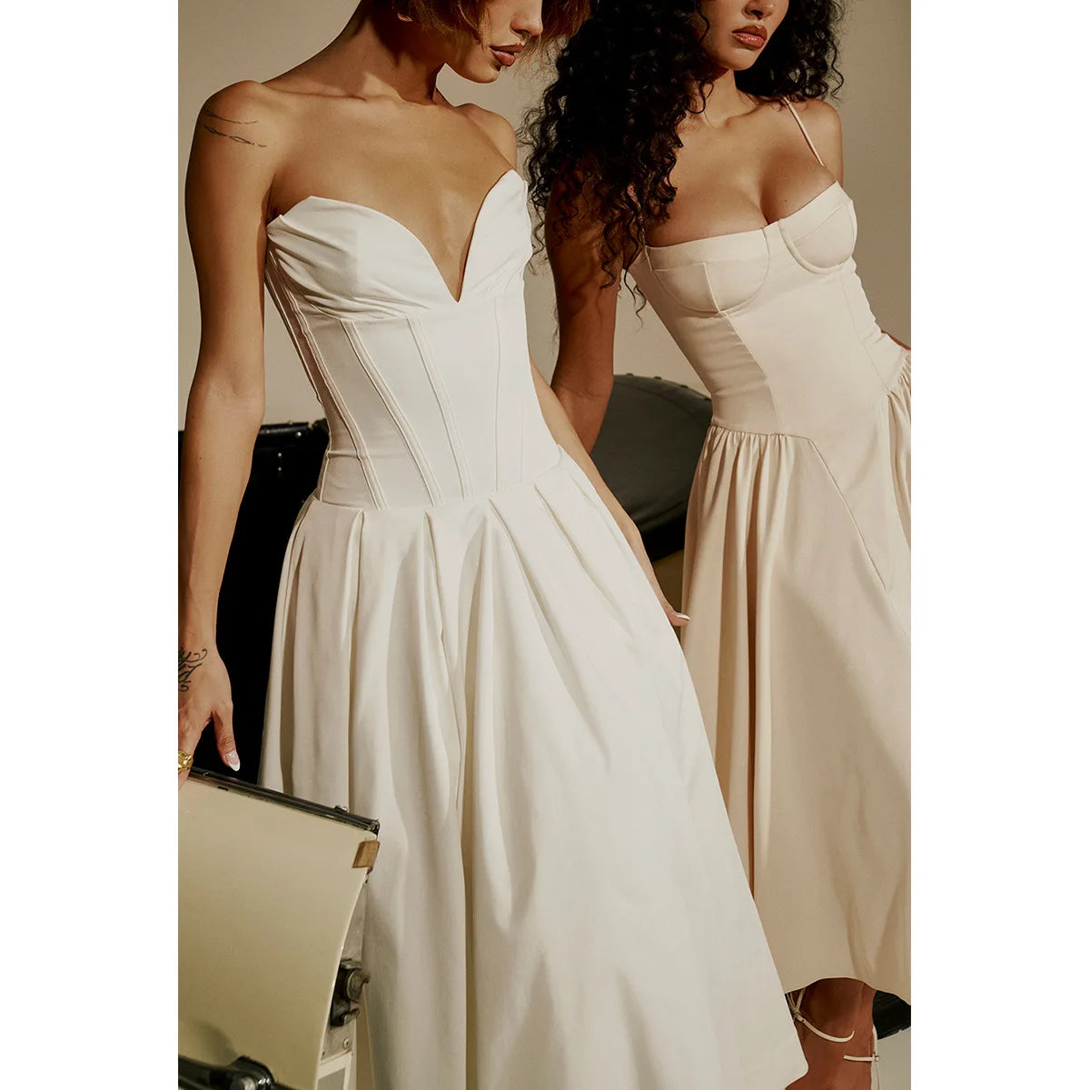 Strapless mal Occasion Dress Midi Dresses Red Wedding Guess Dress