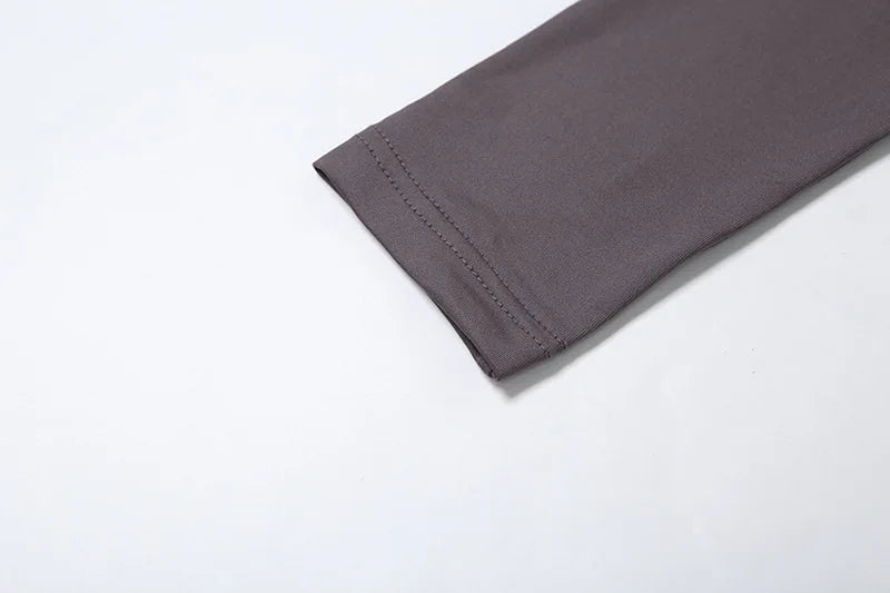 Pleated Long Sleeve Slim Maxi Dress