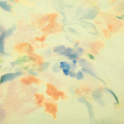 Floral Trumpet Dress with Lace V-Neck