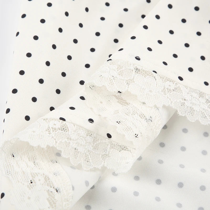 White Polka Dot Mini Dress