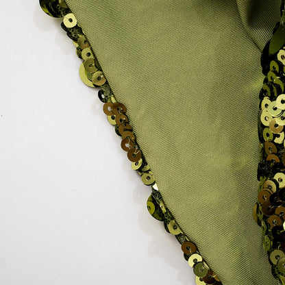 Green Low-Cut Sequin Backless Tank Top