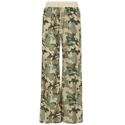 Low Waisted Camouflage Loose Trousers
