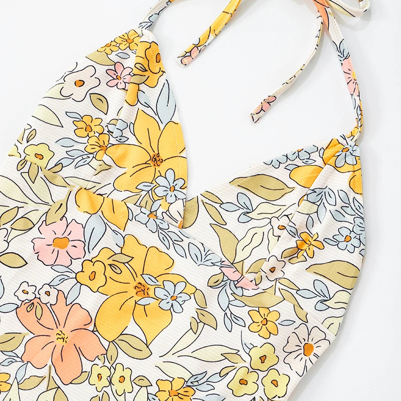 V-Neck Slim Halter Top
