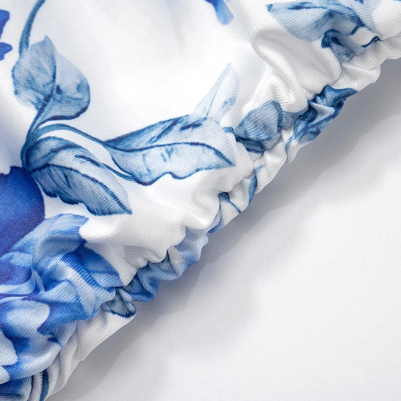 'S Spring And Shrink Pleated Package Hip Slim Printing Camisole Tie Dress Dress