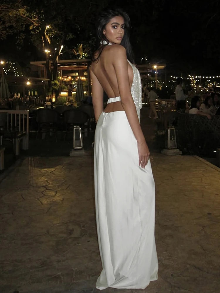 2-Piece Set Swing Collar Arabeque Top Smooth Skirt Matching Suit