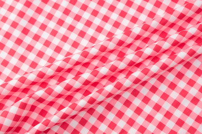 Red V-Neck Sleeveless Backless Plaid Long Dress