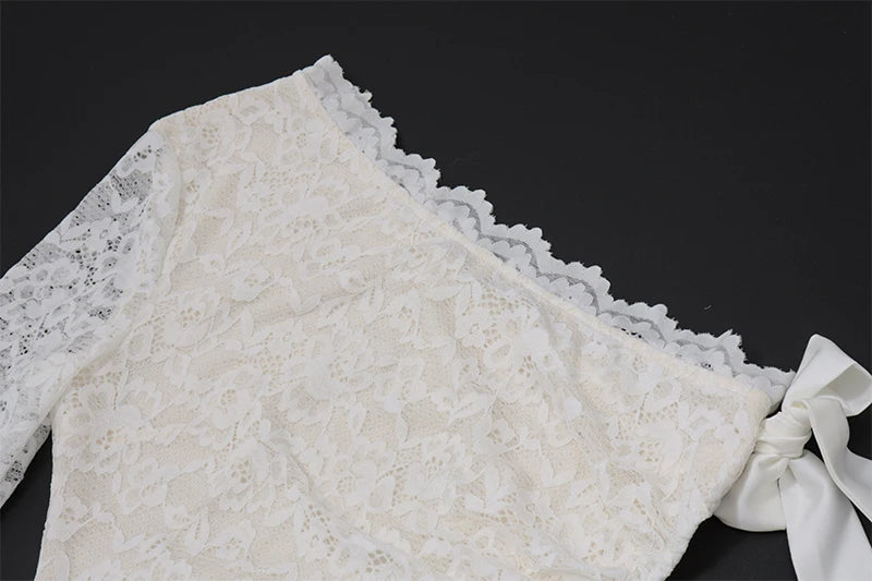 White Lace Hollow Out Sleeveless Sheath Maxi Dress
