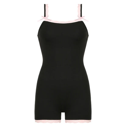Lace Patchwork Bodycon Jumpsuit