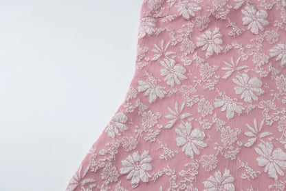 Pink Floral Backless Sleeveless Mini Dress
