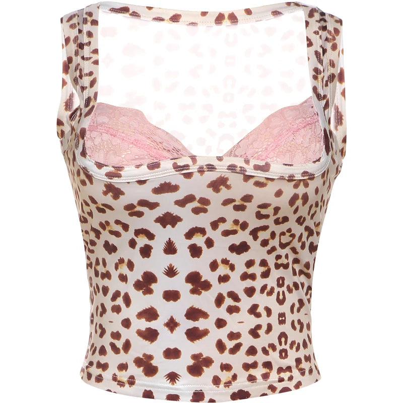 Leopard Mesh Tank Top