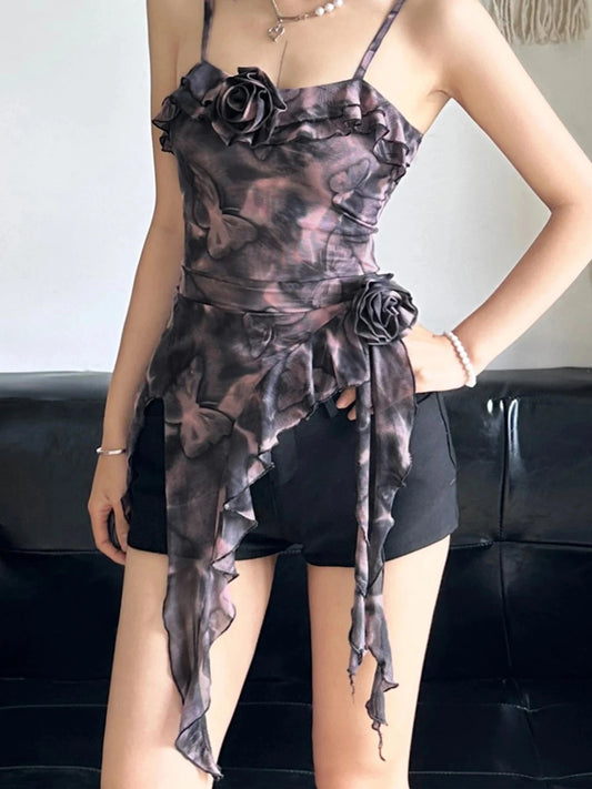 Floral Ruffles Top