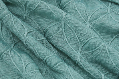 Green Lace Mesh Long Sleeve Shirt