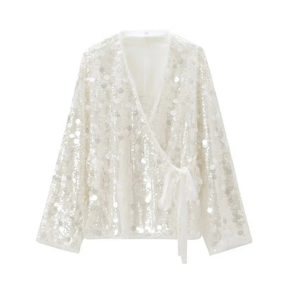Sequin Kimono Jacket Coat for Women