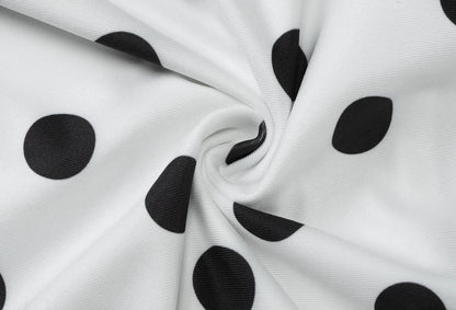 White Backless Slim Ruched Polka Dot Tank Top