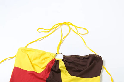 Two Piece Halter Camisole Top and Shorts Set