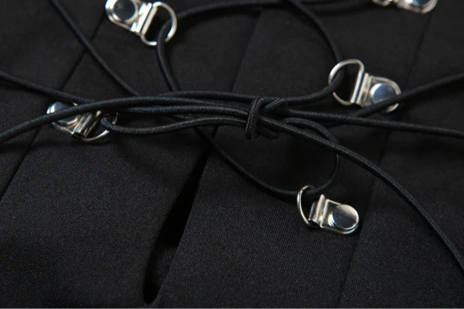 Black Hollow Slim Jumpsuit