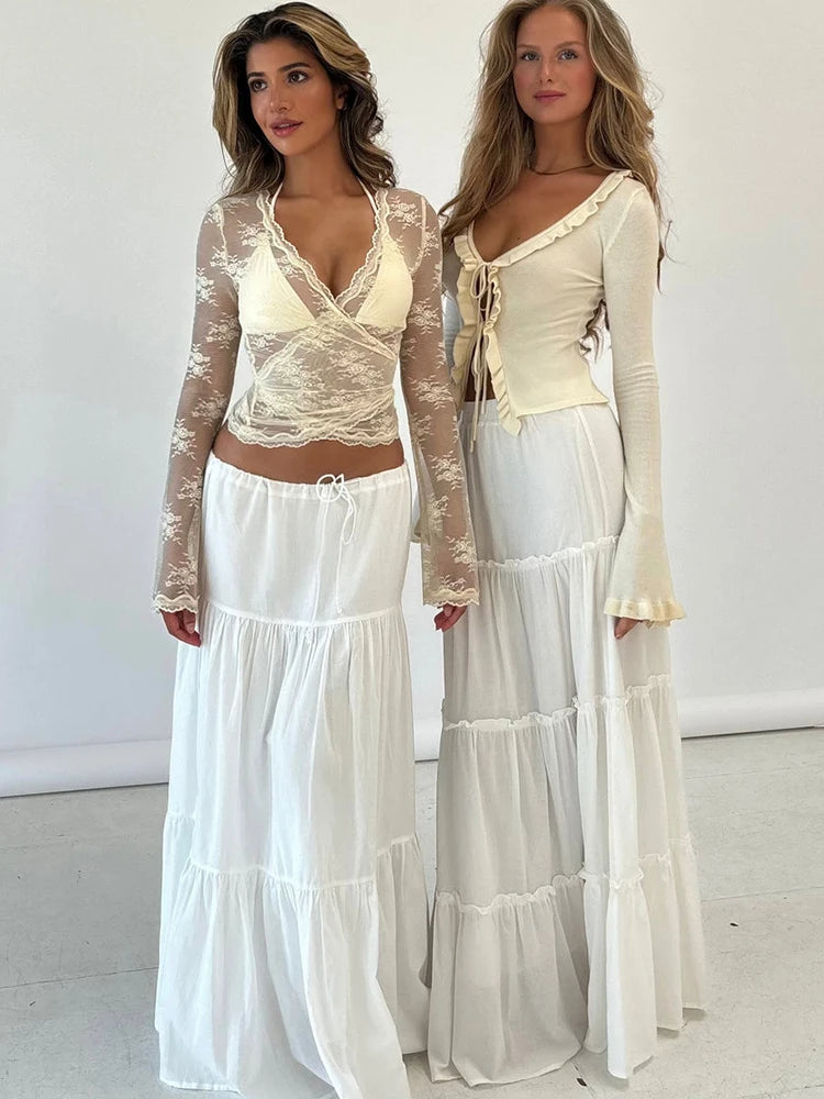 See Through Lace Floral Top