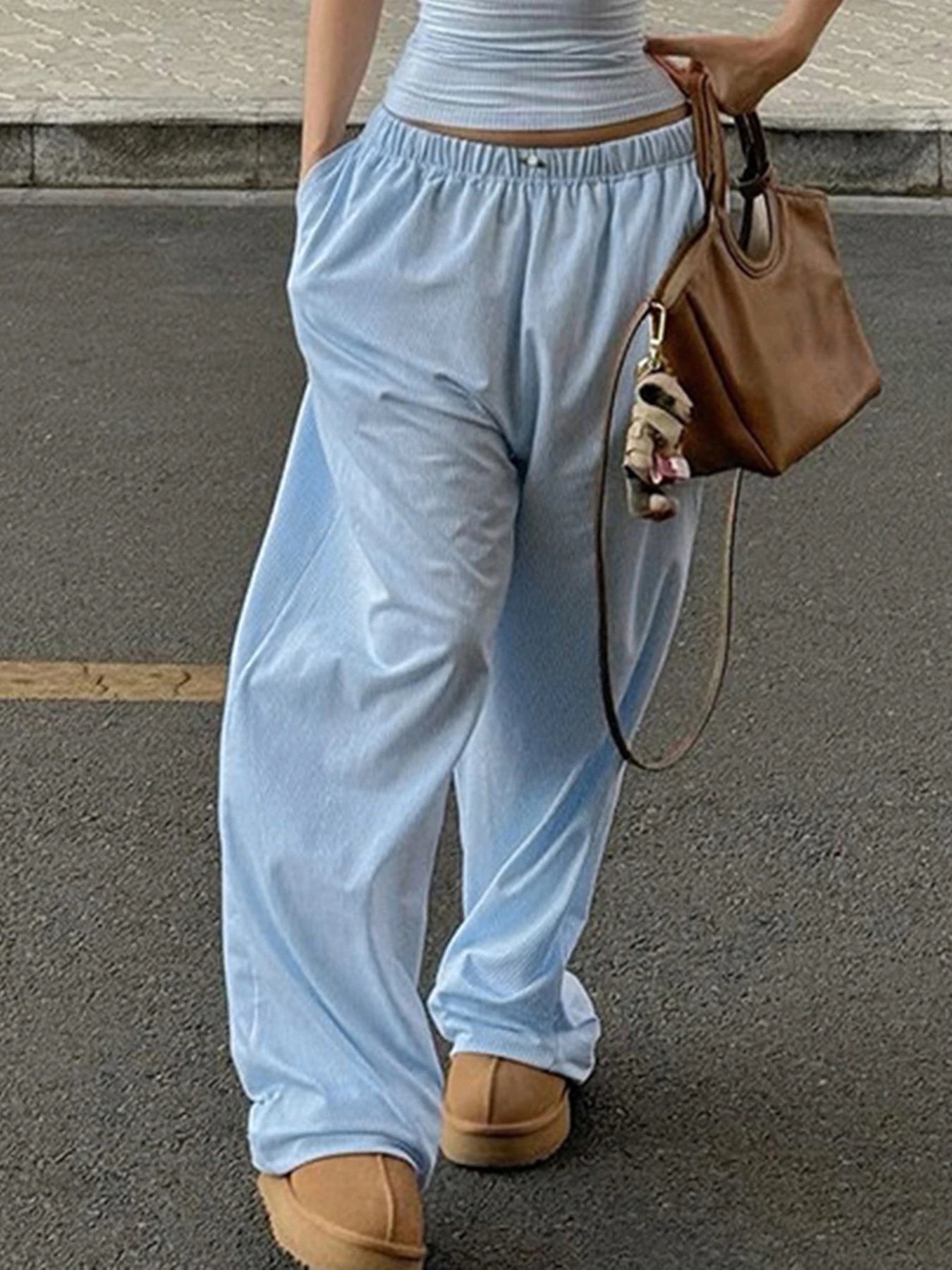 Joggers 's Trousers Elastic Waisted Loose Pants Oversized Bottoms