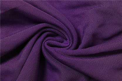 Purple See Through Patchwork Top