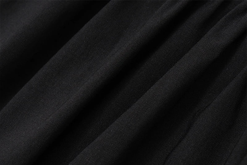 Black Off Shoulder Long Sleeve A-Line Mini Dress