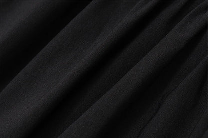 Black Off Shoulder Long Sleeve A-Line Mini Dress