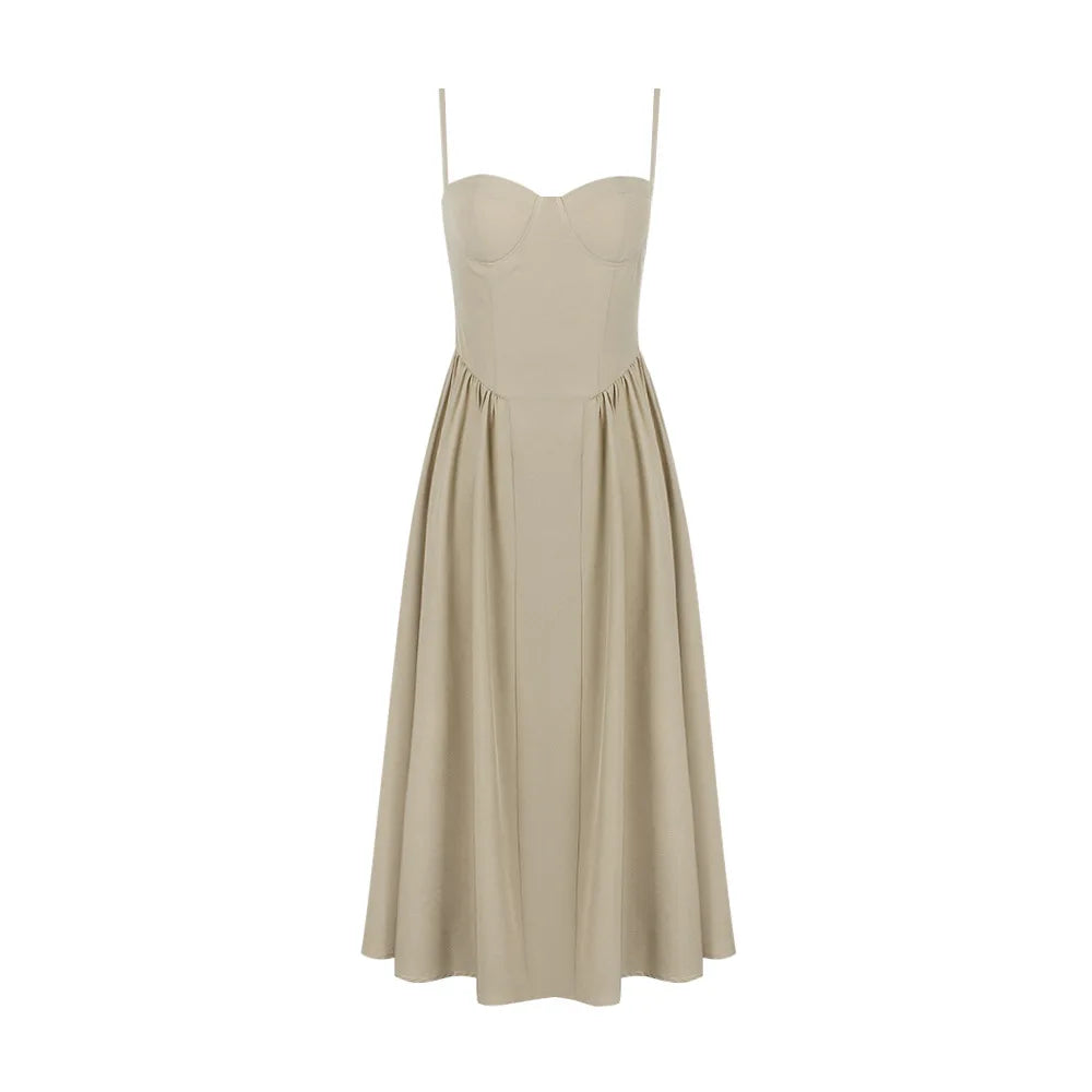V-Neck Midi Dress