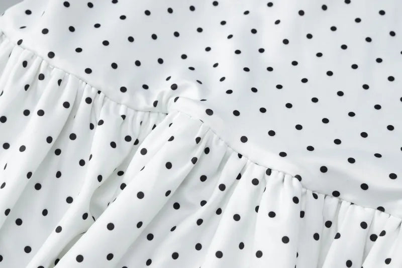 Polka Dot Strapless Mermaid Midi Dress
