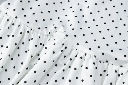 Polka Dot Strapless Mermaid Midi Dress