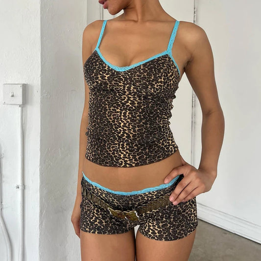 Leopard Lace Two Piece Set