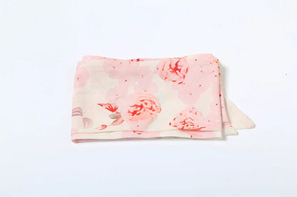 Floral Ruffle Bandeau Wrap Top Scarf