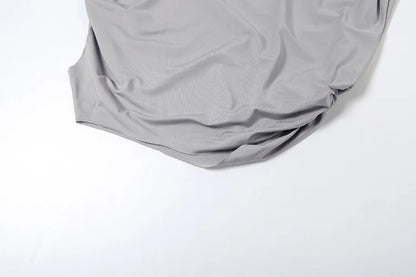 Irregular Ruched 2 Piece Set - Tank Top & Skirt