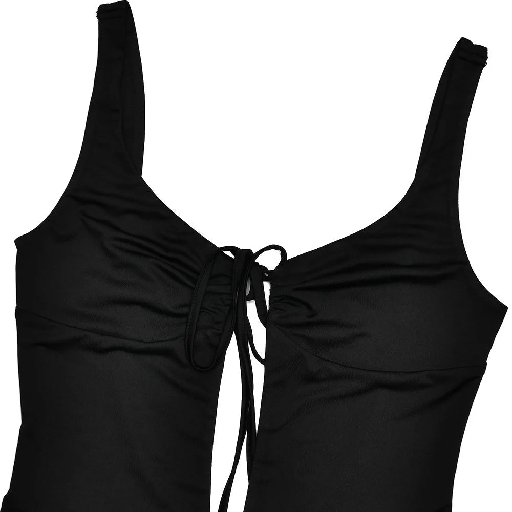 Hollow Out Backless Deep V-Neck Maxi Dress