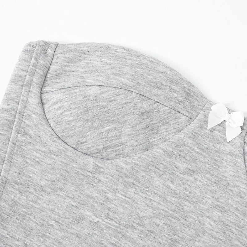 Gray Strapless Tank Top