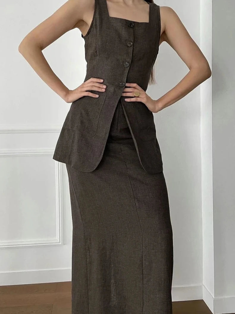 Slim Cotton Two Piece Set