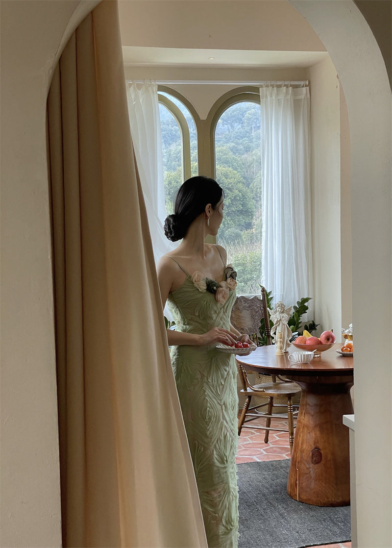 Fashion Ladies Green Sunny Dress