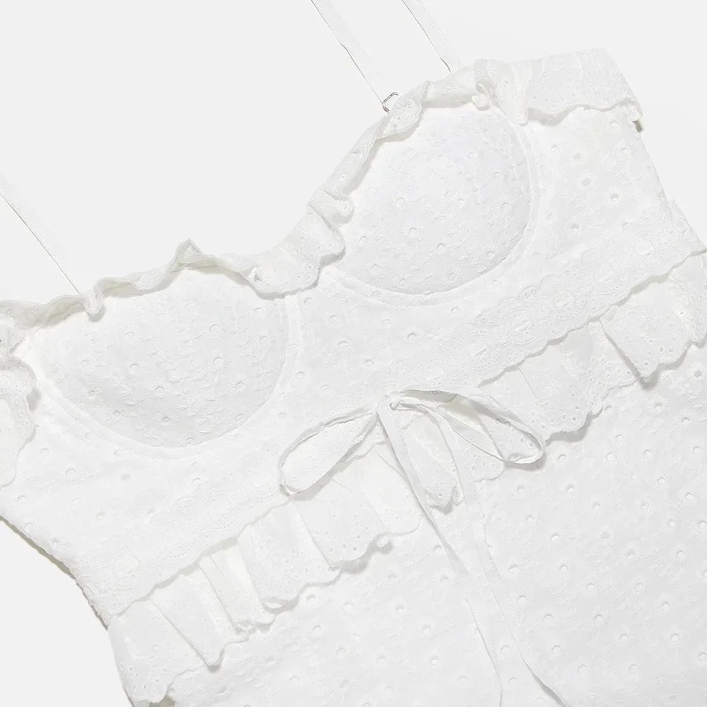 White Lace Bodycon Maxi Dress