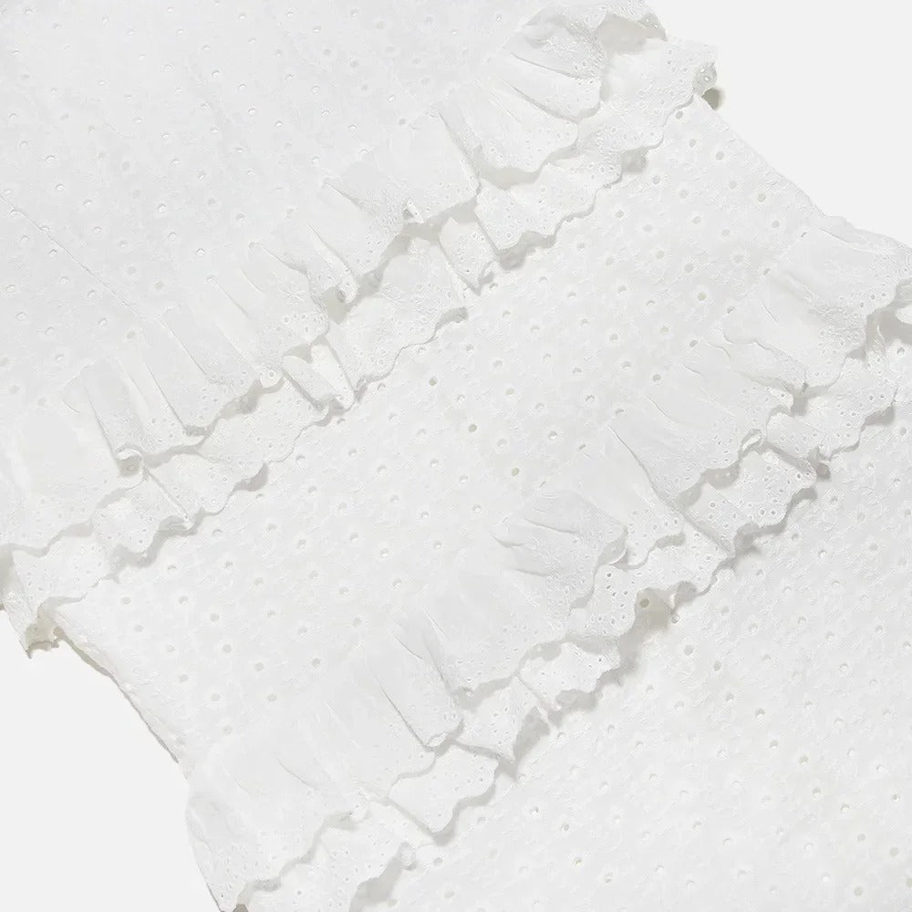 White Lace Bodycon Maxi Dress