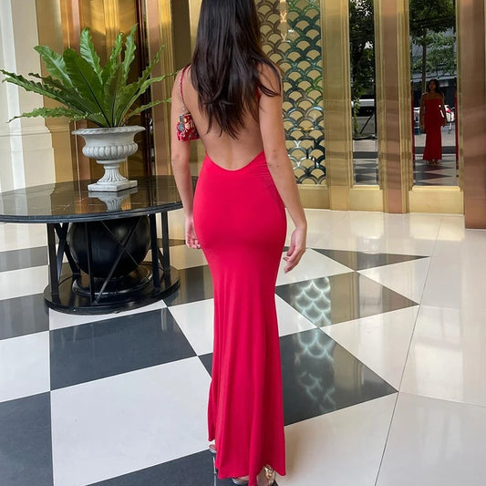 Sleeveless Backless Maxi Dress