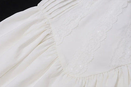 Elegant White Lace Backless Mini Dress