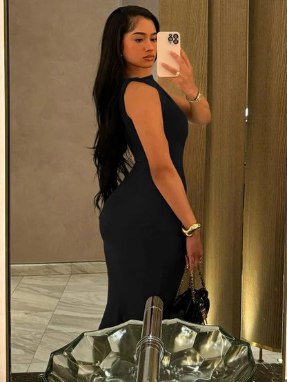 Elegant Sleeveless Maxi Bodycon Dress