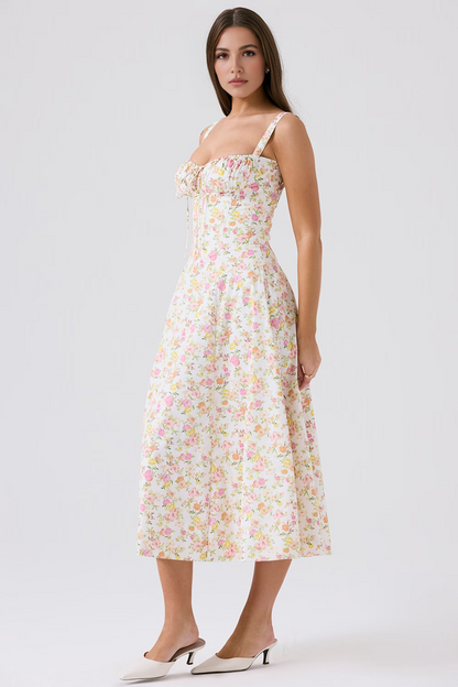 Ivory Slit Midi Sundress
