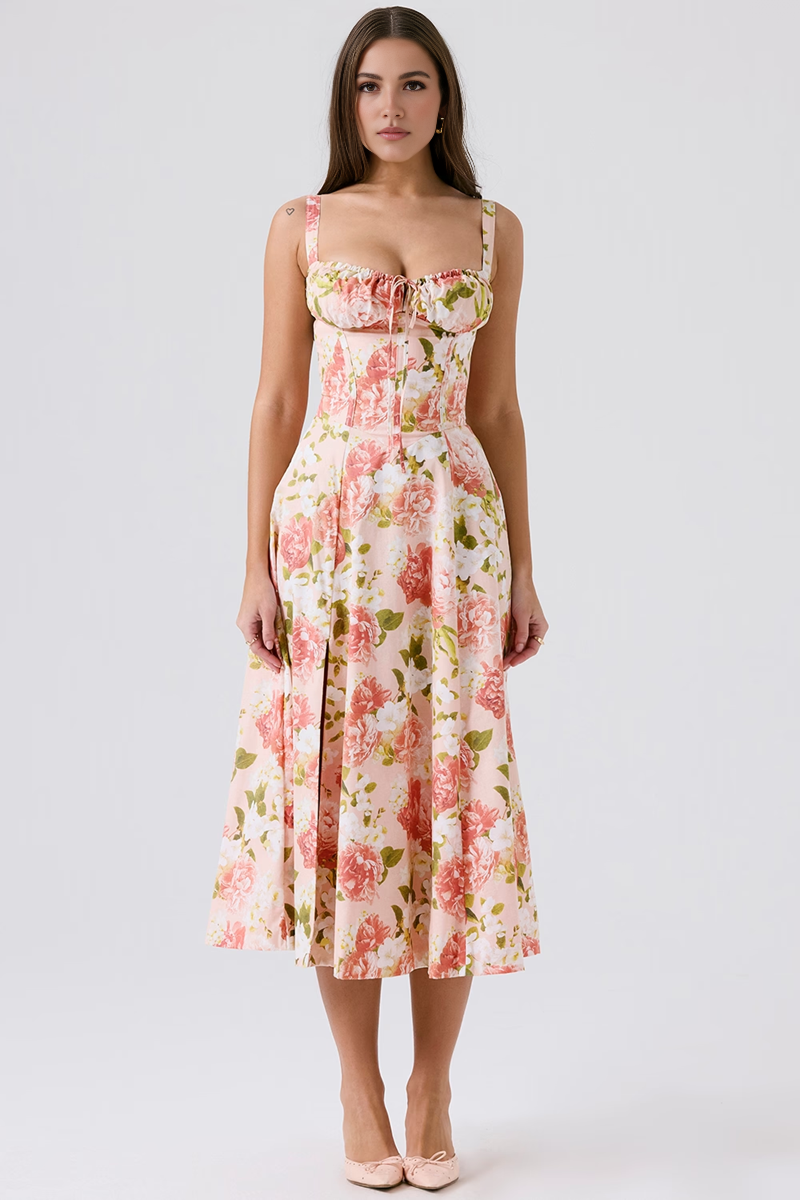 Peony Slit Midi Sundress