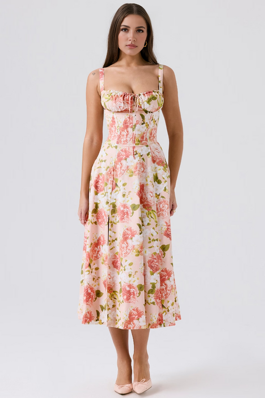 Peony Slit Midi Sundress