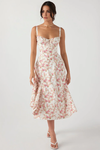 Pink Slit Midi Sundress